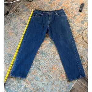 Wrangler Relaxed Fit Jeans 40x32 Dark Wash Denim